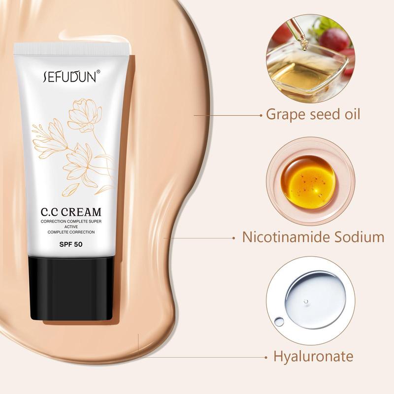 6-in-1 Makeup Base Cream, 2 Counts Hydrating Face Makeup Primer, Long Lasting Brighten Skin, Waterproof Natural Color Makeup Base