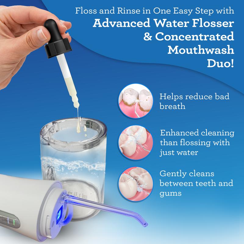 GuruNanda Advanced Dental Water Flosser + Concentrated Mouthwash Oral Whitening