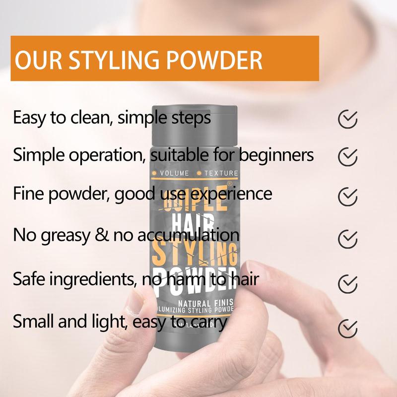 Hair Styling Powder Set, 1 Set Natural Hair Styling Powder, Flexible Men's Hair Powder, Easy To Spread Texturizing Powder