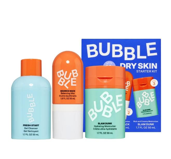 Bubble Skincare 3-Step Hydrating Routine Bundle for Normal to Dry Skin, Unisex, Set of 3 - Skin Repair - Comfort