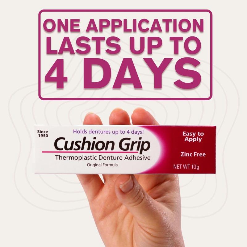 [BEST HOLIDAY DEALS] Cushion Grip Thermoplastic Denture Adhesive, 0.35 oz Travel Size | Refits and Tightens Loose Dentures On The Go | Non-Glue Adhesive, Acts Like a Soft Reliner