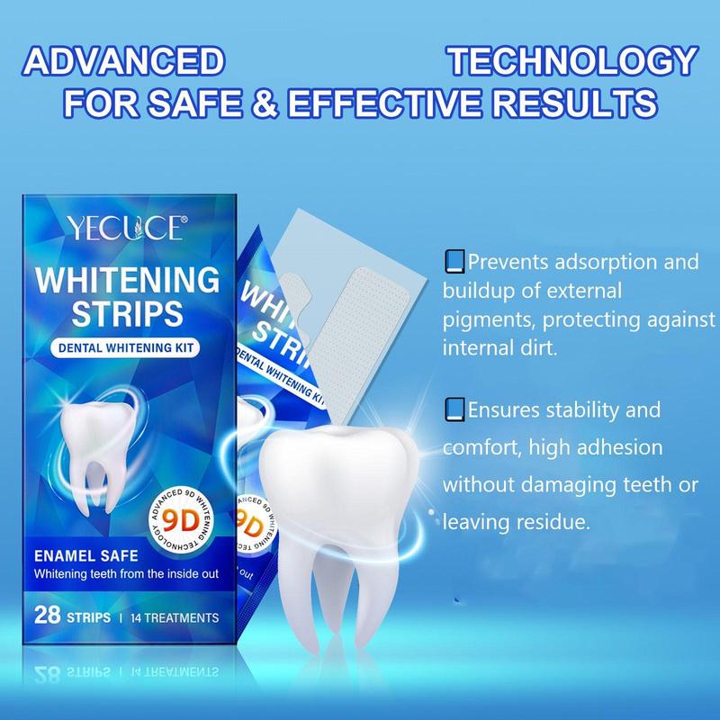 Teeth Brightening Strips for Christmas Gift, 1 Box Teeth Brightening Sticker, Oral Care Strips for Men & Women, Dental Care Products for Home & Travel