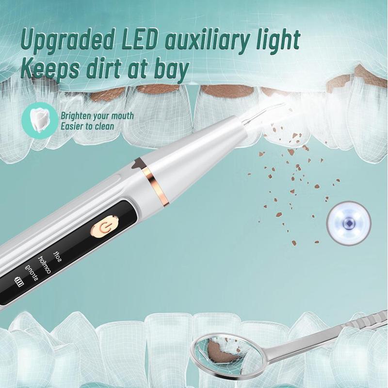 Portable LED Ultrasonic Electric Teeth Cleaner, 1 Set Smart Automatic Teeth Cleaning Machine, Teeth Polisher for Removes Plaque & Stain(By Brushing Only)