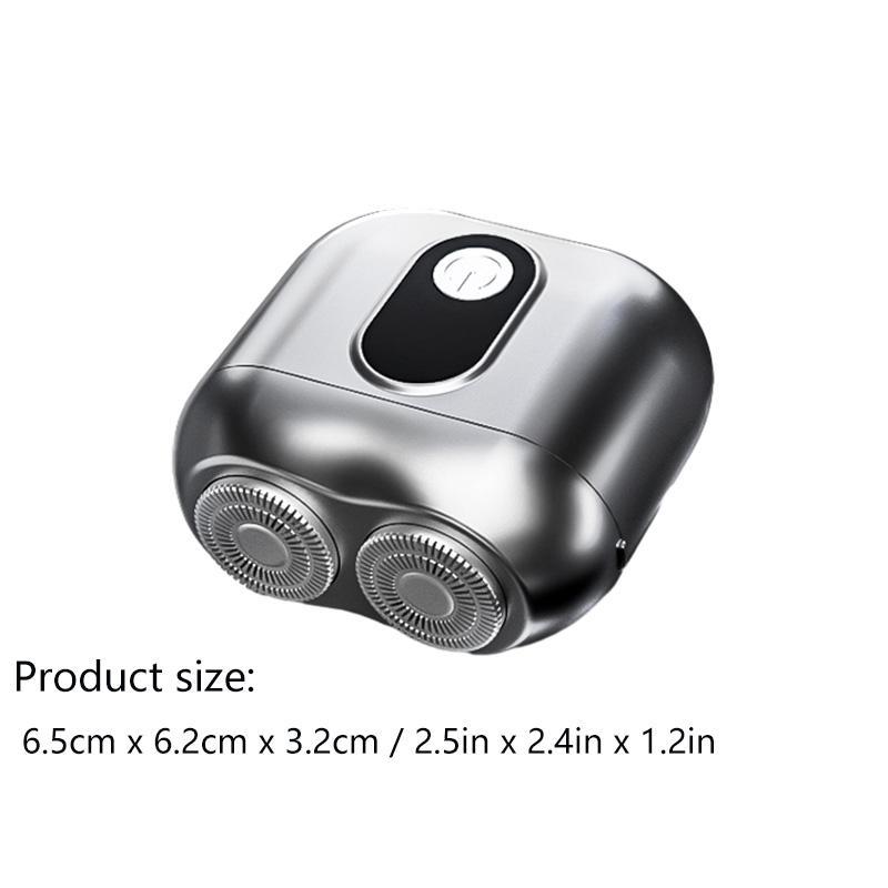 Mini Portable Electric Shaver, 1 Count Rechargeable Dual Cutting Head Electric Shaver, Men's Home Business Vehicle Travel Shaver, Halloween Christmas Gift, Fall Essentials, Ideal Winter Gift