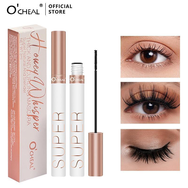 Long Lasting Mascara, 1 Box Natural Curl Eyelashes Mascara, Eye Lashes Lengthening Volumizing Mascara Stick, Professional Eye Makeup Products