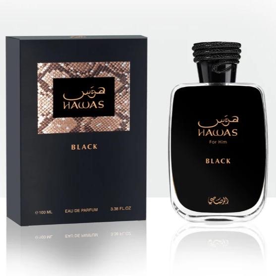 Rasasi Hawas Black Eau De Parfum For Men 100ml (3.4Oz) - New Rasasi Hawas Release - Great Men’s Cologne