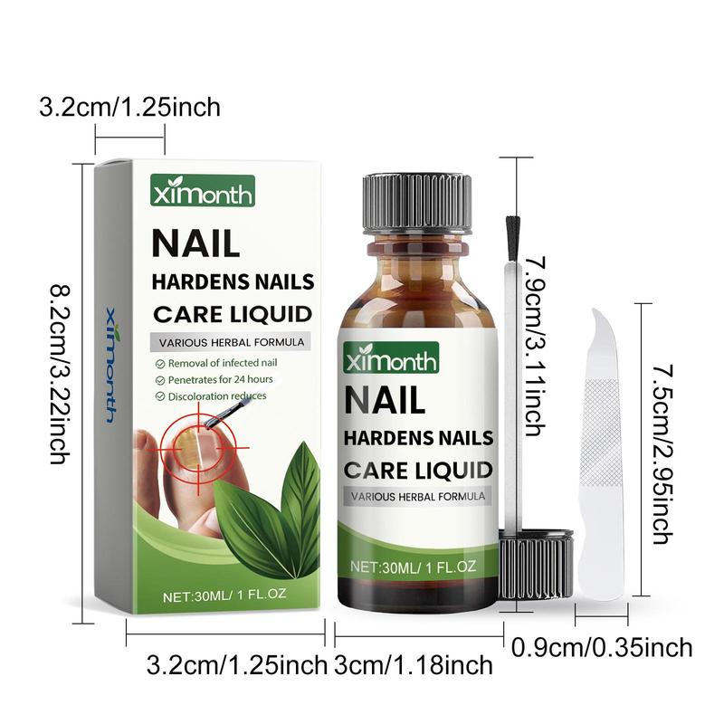 Nail Care Liquid Kit, 1 Set Nail Strengthening Care Liquid with Nail File, Nail Care Product for Women & Men, Foot Nail Care Product, Nail Supplies, Christmas Gift