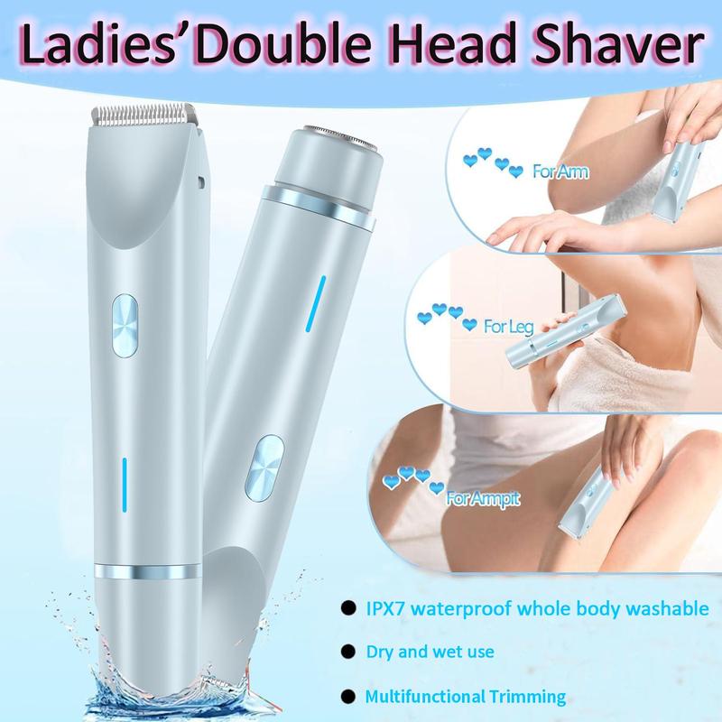 Electric Hair Trimmer, 1 Box Waterproof USB Rechargeable Electric Shaver, Portable Body and Facial Hair Removal Tool for Legs, Face, Arms