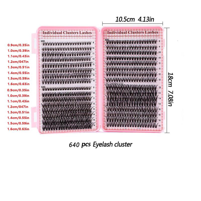 Individual False Eyelashes Set, Mixed Style Natural Look Eyelash Extensions, Self Grafting Curl Eyelashes, Eye Makeup Enhancement for Women & Girls, Eyelashes Extensions Products, Lashes Extension Kit