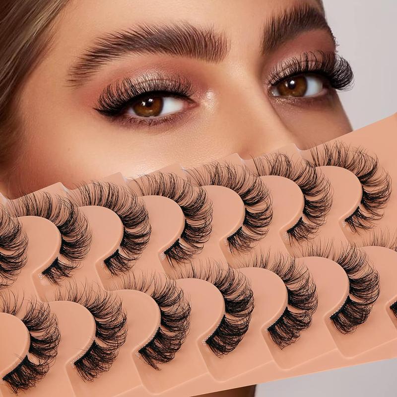 Natural Cluster Lashes Eyelash Extensions for Music Festival Makeup, 7 Pairs Summer D Curl Wig Lash Extension Kit, Russian Lash Artist Lashes, Eyelashes Extensions Makeup Product, Thick Lashes, Christmas Gift