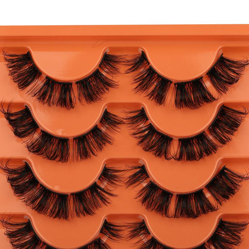 Natural Cluster Lashes Eyelash Extensions for Music Festival Makeup, 7 Pairs Summer D Curl Wig Lash Extension Kit, Russian Lash Artist Lashes, Eyelashes Extensions Makeup Product, Thick Lashes, Christmas Gift