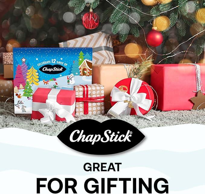 ChapStick 12 Days of Christmas Advent Calendar Lip Balm Gift Set - 0.15 Oz