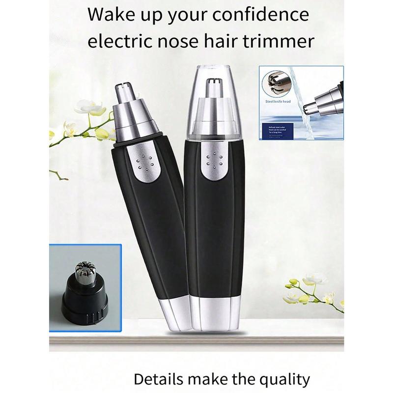 Water Resistant Nose Hair Trimmer For Men And Women - Painless Ear And Facial Hair Removal With Dual Edge Blades And Mute Motor