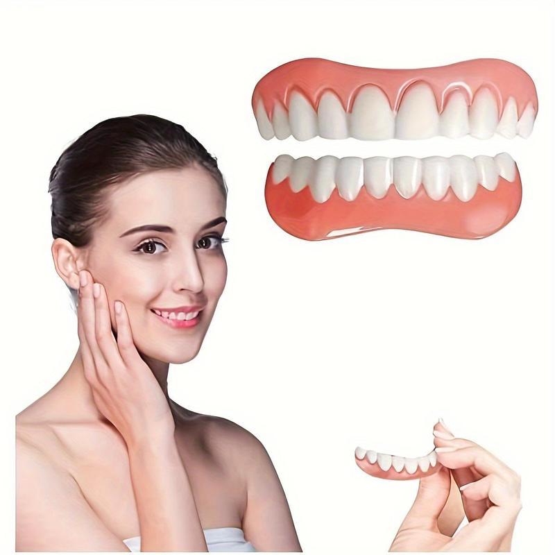 2PC Silicone Reline Denture Set, Creating A Perfect Smile For You, Suitable For Multiple Occasions: Suitable For Various Social Occasions-Suitable For Various Tooth Shapes And Universally Applicable-Easy Installation, No Complicated Steps Required