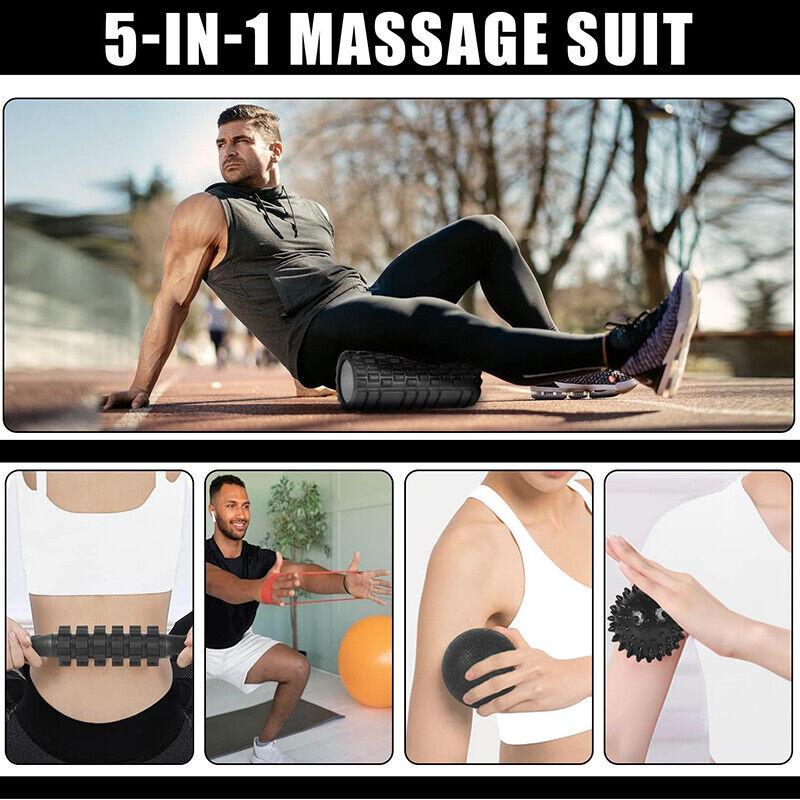 6 in1 Foam Roller Set High Density Deep Tissue Massager for Muscle Massage