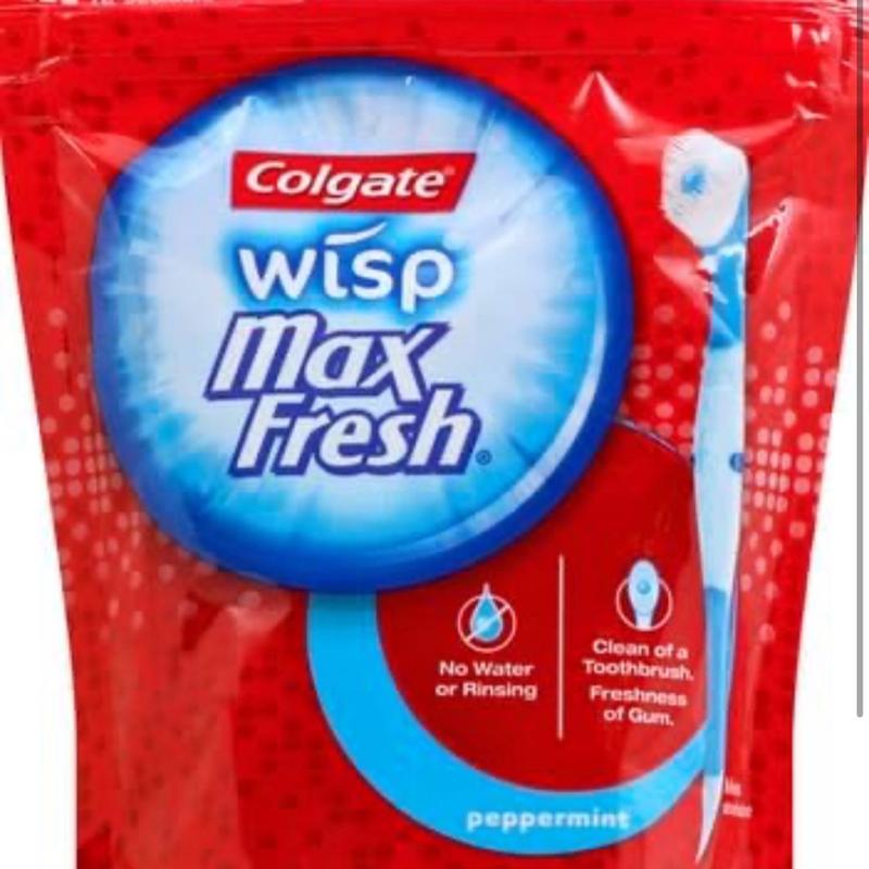 colgate wisps, Colgate Max Fresh Wisp Disposable Mini Travel Toothbrushes, Peppermint, 24 Count Oral Comfort