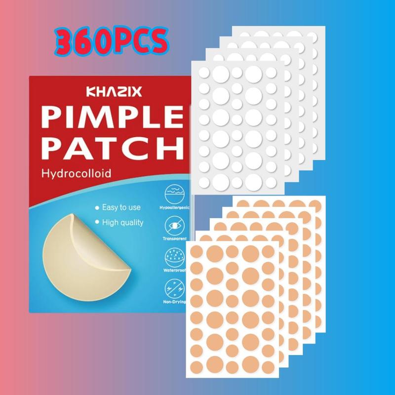 Round Shaped Acne Patch, 360pcs box Invisible Hydrocolloid Acne Covering Sticker, Facial Skin Care Product for Women & Men