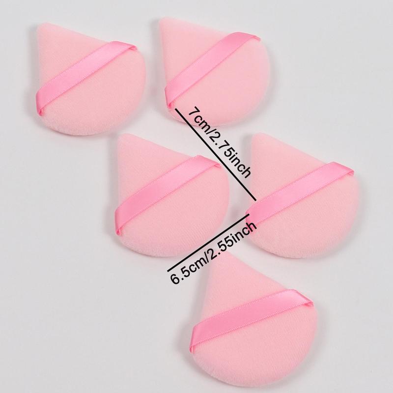 Triangle Powder Puff (1 Set), Soft Makeup Sponge Puff, Makeup Tool for Blending & Facial Detailing, Professional Makeup Accessories for Women