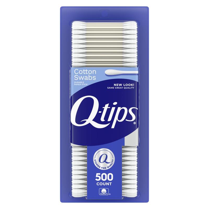 Q-tips Cotton Swabs For Hygiene and Beauty Care Original Cotton Swab Made With 100% Cotton 500 Count