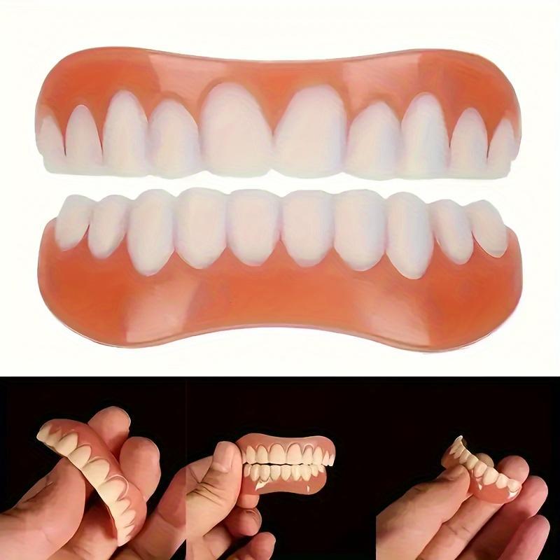 2PC Silicone Reline Denture Set, Creating A Perfect Smile For You, Suitable For Multiple Occasions: Suitable For Various Social Occasions-Suitable For Various Tooth Shapes And Universally Applicable-Easy Installation, No Complicated Steps Required