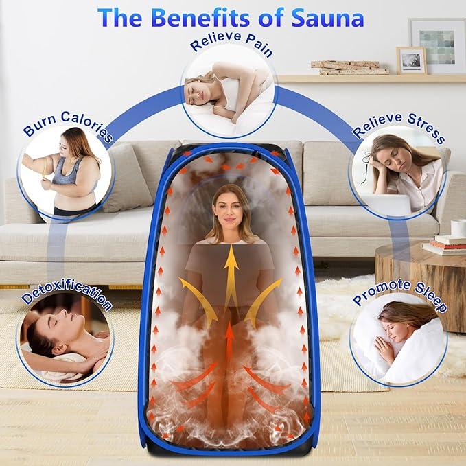 Portable Steam Sauna, Home Spa, Personal Steam Sauna, Portable Sauna for Home, Remote Control,Foldable Steam Sauna, Sauna Tent Sauna Box,Folding Chair Portable Foldable Portable Personal XL Portable home spa