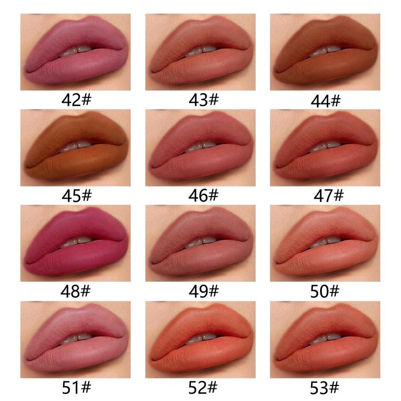 12 Colors Matte Lip Liner Set, 1 Box Long Lasting Lip Liner Pencil, Easy Coloring Lipstick Pen, Suitable for All Occasions Lip Makeup