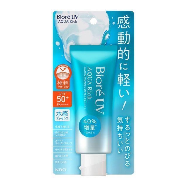 KAO Biore UV Aqua Rich Watery Essence Sunscreen SPF50+ PA++++ 70g Facial Lightweight Skincare Acne