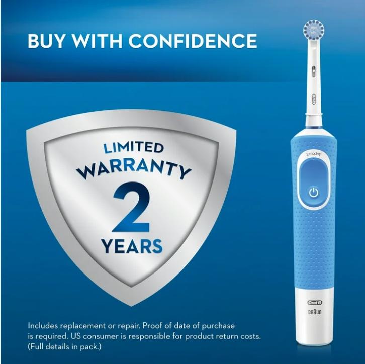 Oral-B Kids Electric Toothbrush with Sensitive Compact Brush Head and Timer, Children 3+