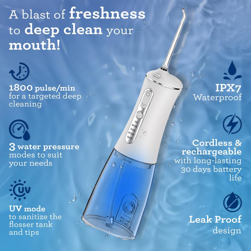 GuruNanda Advanced Dental Water Flosser + Concentrated Mouthwash Oral Whitening