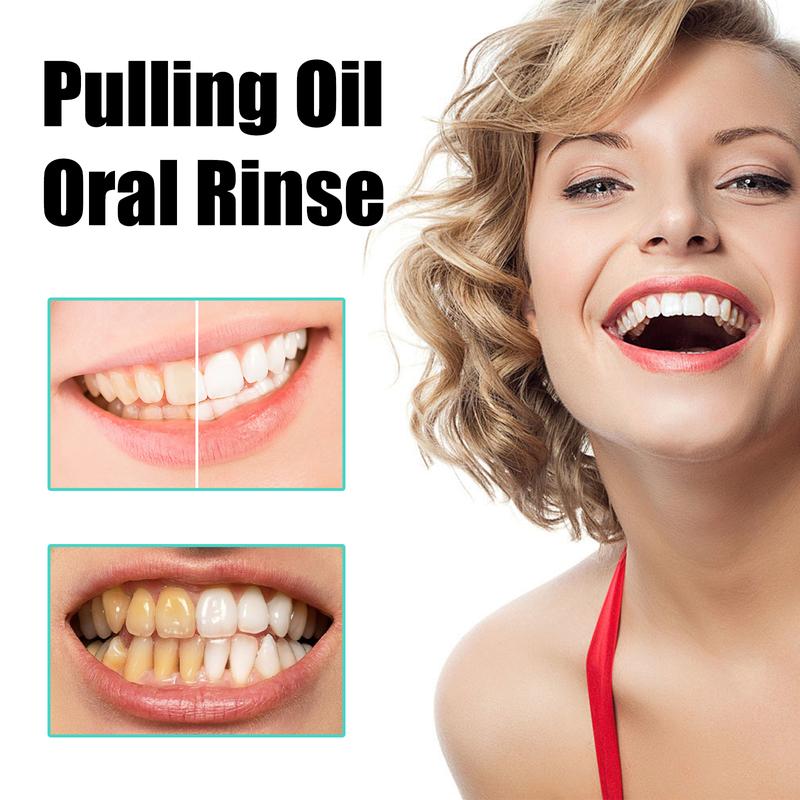 Pulling Oil Oral Rinse, To Tartar Very Well Beautiful Teeth And Fresh Breath Clean Oral Care Gums