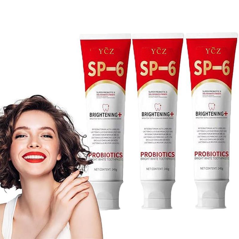 (3 Counts only 15.41$)Sp-6 Probiotics Whitening Toothpaste  Stain Removing Toothpaste for Teeth Color Correcting,  Healthy Teeth & Gums  Tartar  Teeth Oral