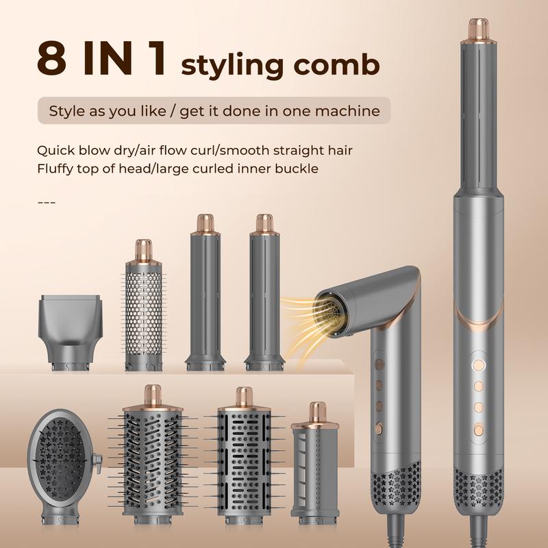 8-in-1 Hair Magic Styler with Negative Ionic Technology and High-Speed Drying hairdryers professional hair dryer Brush