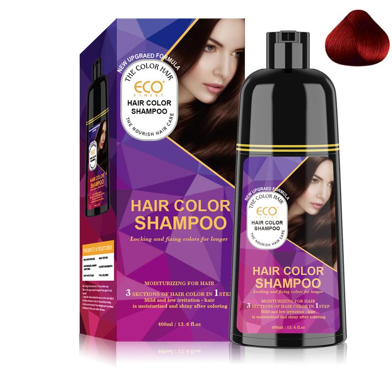 ECO 3 in 1 Instant hair dye and Conditioner, Plant extract-Long-lasting-mild long term hair care, black, Burgundy, brown hair dye shampoo Haircare