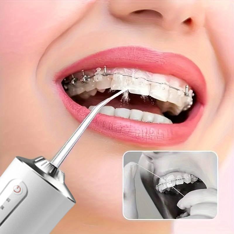 Electric Water Flossers for Teeth,Waterpik,Water Flosser,3 Intensities,360-Degree Rotating Nozzle,Oral Irrigator,Deep Cleaning of Teeth and Gums,Waterproof,Travel Daily Use