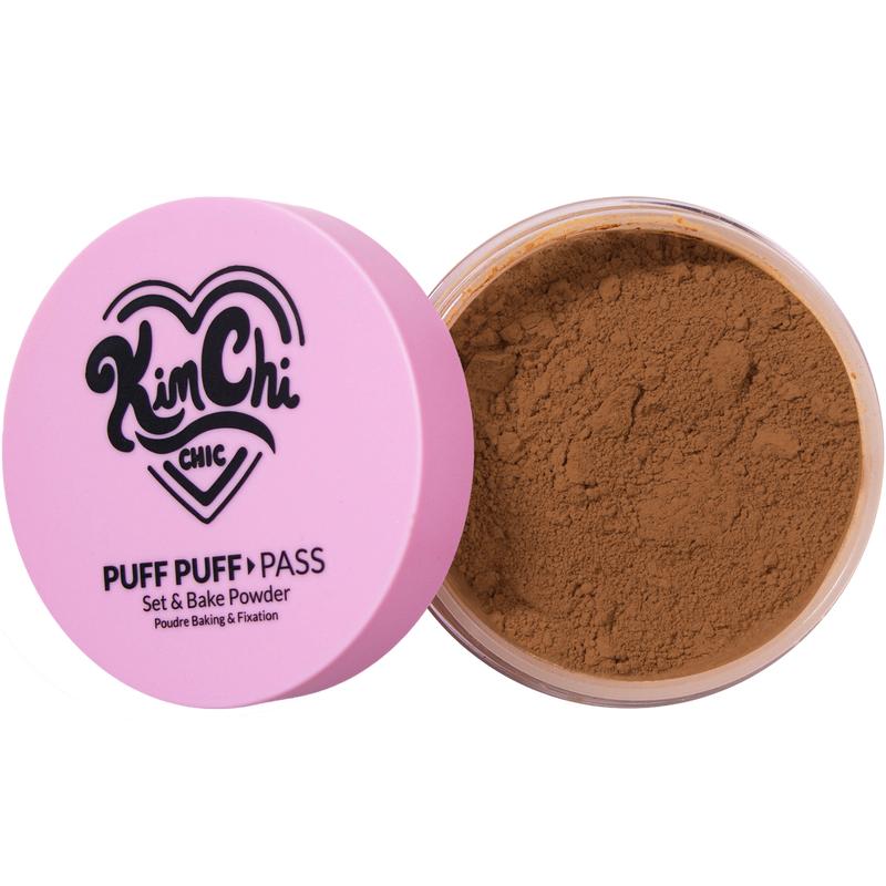 KimChi Chic Puff Puff Pass Set & Bake Powder with Rice Powder & Vitamin-E, Lightweight & Translucent Makeup, Cosmetic Setting Powder - BFCM