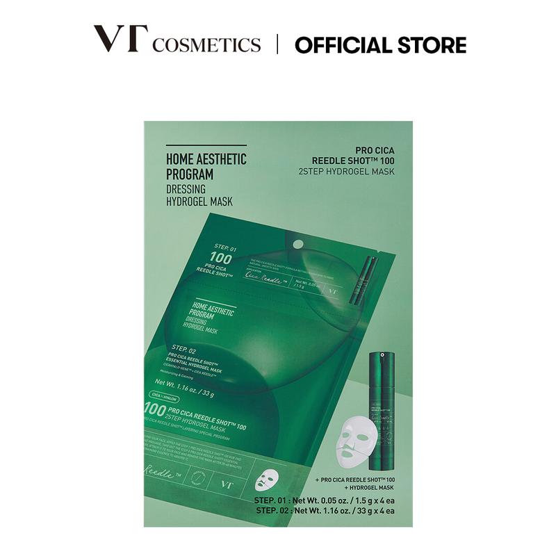 [Official VT Cosmetics] Reedle Shot 100 2-Step Hydrogel Mask 4EA Duo Reti-A + Hydrop | Pore Tightening + Hydrating Overnight Melting Mask