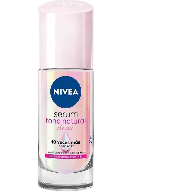 NIVEA Deodorant Natural Tone Serum Roll-On, 40 mL - Regenerative Even Skin Tone, 48 Hours Antiperspirant Protection