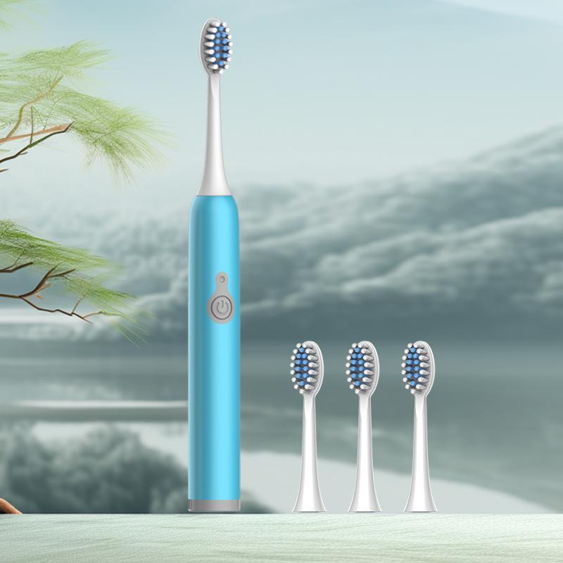 Electric Toothbrush Set, Rechargeable Electric Toothbrush with 4 Counts Brush Heads, Portable Toothbrush for Home & Travel