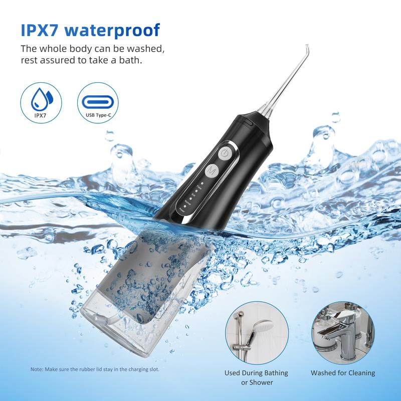 USB Rechargeable Cordless Water Flosser - Oral Irrigator, Portable Rechargeable Long Battery Life Water Teeth Flosser for Home Travel USB Rechargeable