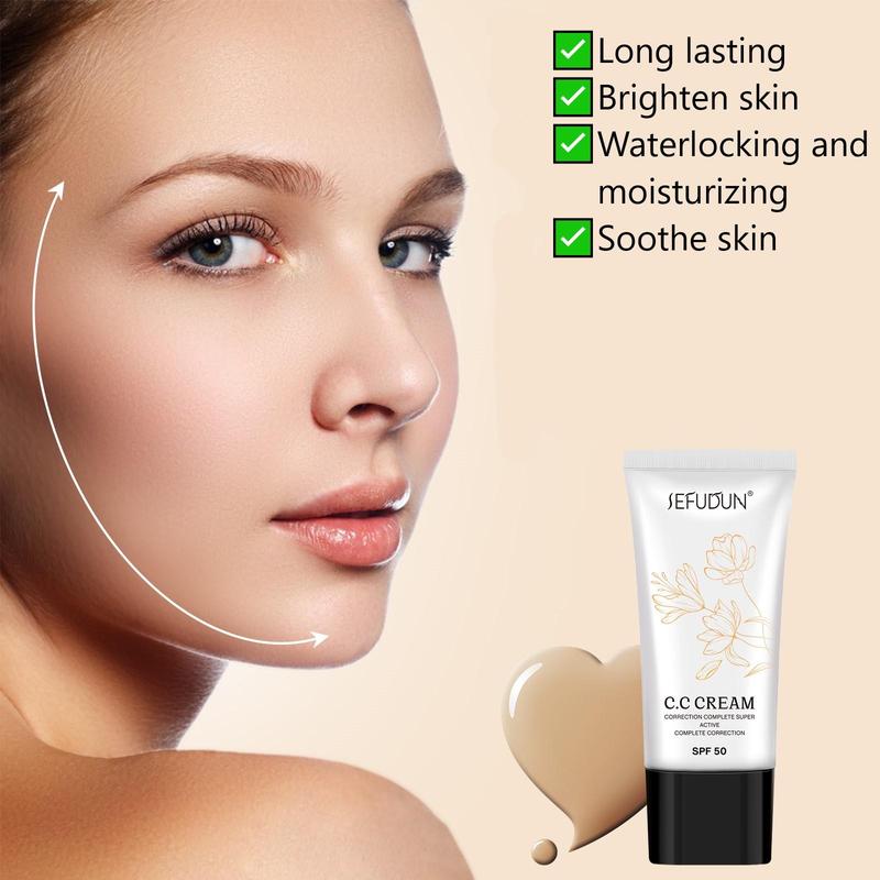 6-in-1 Makeup Base Cream, 2 Counts Hydrating Face Makeup Primer, Long Lasting Brighten Skin, Waterproof Natural Color Makeup Base