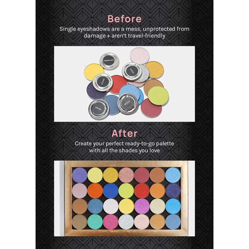 AOA Pro Magnetic Eyeshadow Palette - Grey Floral Large