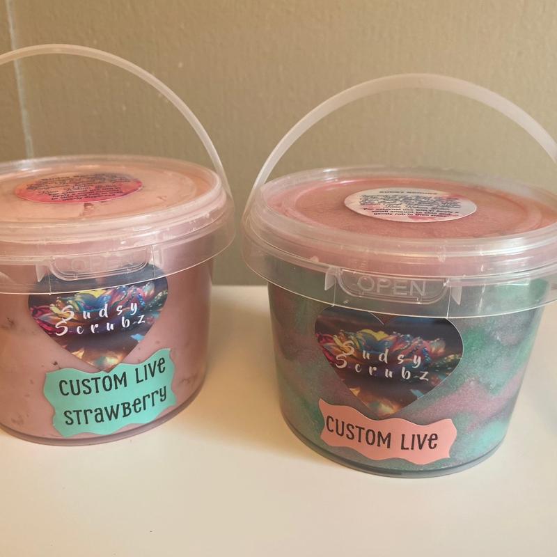 LIVE Only Foaming Sugar Scrub Custom Containers!