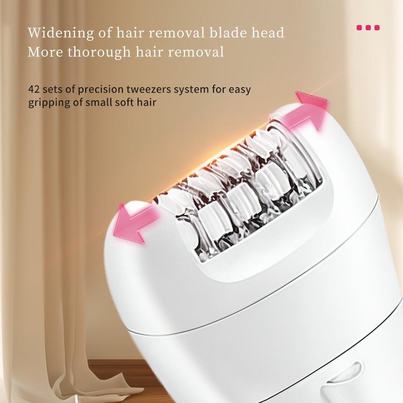 Electric Hair Epilator, Portable Hair Removal Tool for Women with LED Light, Electric Shaver for Arms, Legs, Underarms, Bikini