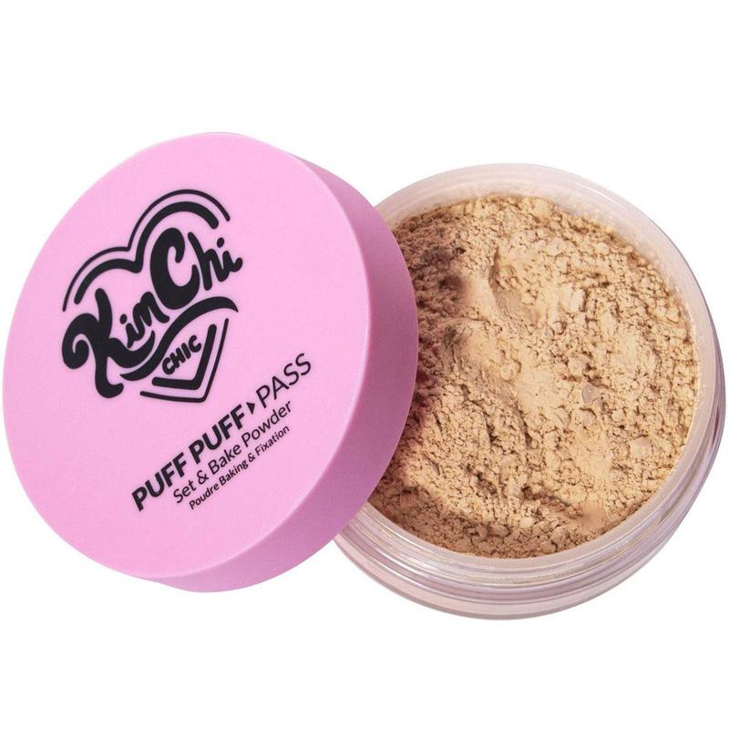 KimChi Chic Puff Puff Pass Set & Bake Powder with Rice Powder & Vitamin-E, Lightweight & Translucent Makeup, Cosmetic Setting Powder - BFCM