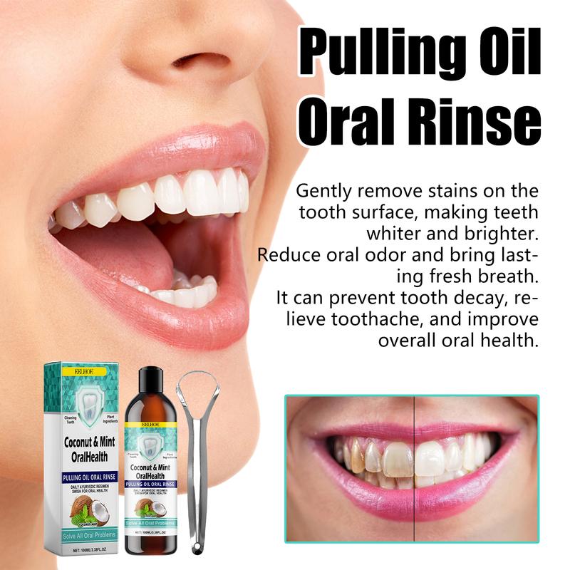 Pulling Oil Oral Rinse, To Tartar Very Well Beautiful Teeth And Fresh Breath Clean Oral Care Gums