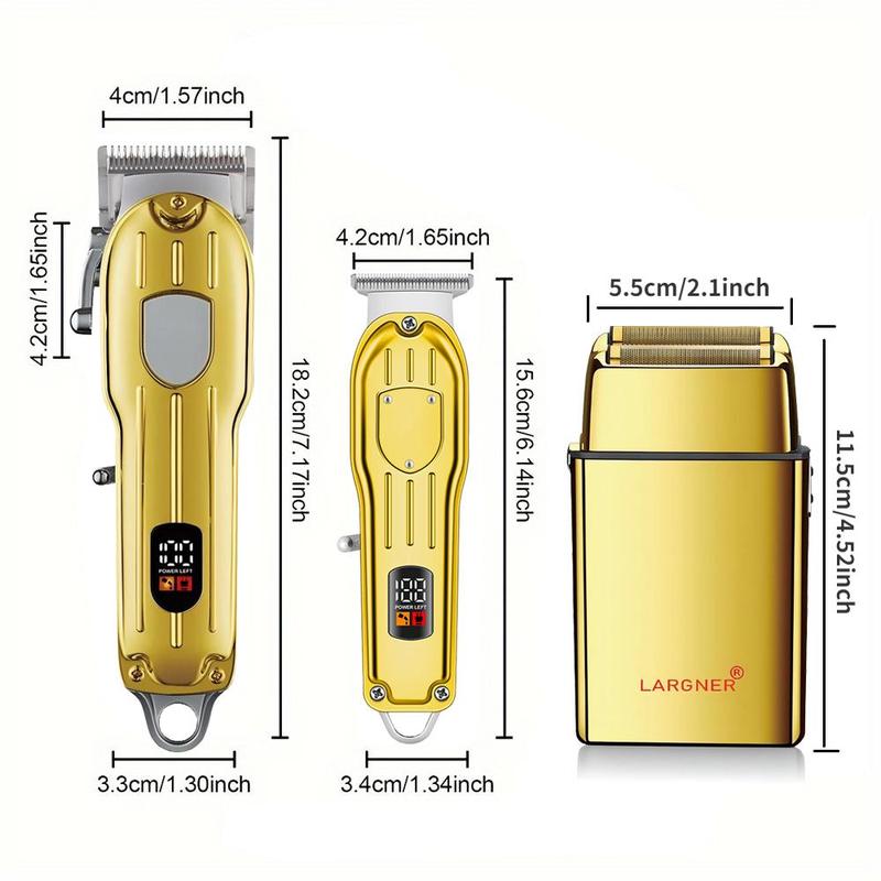 4 in 1 Hair Cutting Grooming Kit, 1 Box Professional Hair Clippers and Shaver Set, Cordless Beard Trimming for Men, Rechargeable Barber Clippers Set
