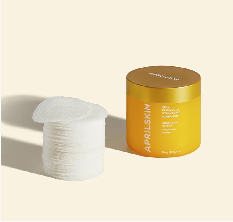 [APRILSKIN Official Shop] Calendula PHA Hyaluronic Toner Pads (60pcs) | Deep Cleansing with BHAs For All Skin Type |Korean Skincare | Glass Glow