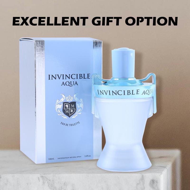 Men's Invincible Aqua For Men Spray Cologne 100ml 3.4fl.oz Fragrance