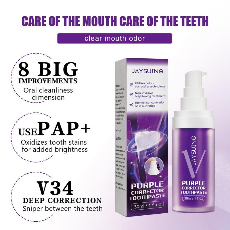 Purple Toothpaste, 1 Box Deep Cleaning Toothpaste, Oral Care Toothpaste for Removing Tooth Stains, Freshing Breath Toothpaste for Adults