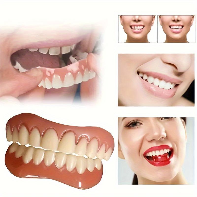 2PC Silicone Reline Denture Set, Creating A Perfect Smile For You, Suitable For Multiple Occasions: Suitable For Various Social Occasions-Suitable For Various Tooth Shapes And Universally Applicable-Easy Installation, No Complicated Steps Required